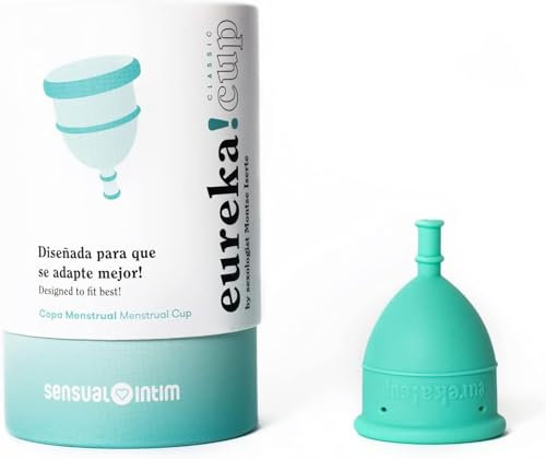EUREKA! Cup Classique | Coupe menstruelle | Fabriqué avec 100% silicone médical | Doux et confortable | Réutilisable et facile à nettoyer (M/L)