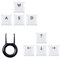 Texture Tactility Backlit keycaps Key Cap Replacement for GL Tactile Switch Logit G813 G815 G913 G915 TKL RGB Mechanical Gaming Keyboard (8 Keys, White)