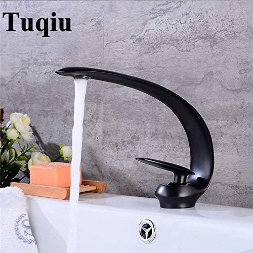 TAOZUYING Robinets Moderne Or Rose Salle De Bains Mitigeur Laiton Lavabo Robinet Mitigeur Monotrou Baignoire Robinet-Noir Marriage