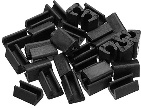 PATIKIL Kitchen Sink Rack Feet, 30 Pack 7mm ID Plastic Sink Protective Replacement Feet Wire Bumpers Protector for Kitchen Sink Grid, Black