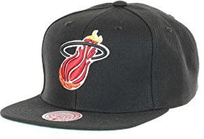 Mitchell & Ness Miami Heat NBA Conference Patch HWC Black Original Fit Snapback Cap - One-Size