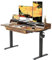 FEZIBO Elektrischer Stehschreibtisch, 140 x 65 cm Höhenverstellbarer Tisch, Ergonomische Büromöbel mit 3 Schubladen, Schwarzer Rahmen/Rustikale Braune Tischplatte