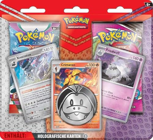 collect-it.de MY HOME OF CARDS + TOYS Pokemon Blister 3 Promokarten + 2 Booster im Bundle mit 40 Exklusive Sleeves