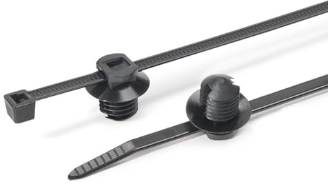 HellermannTyton T50RFT10 Polyamid 6.6 (PA66) Kabelbinder Kabelbinder Schwarz 4,6 mm x 200mm, 500einheiten Stück, Packung a 500 Stück