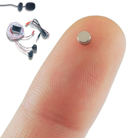 PingaOculto SpionageKopfhörer für Prüfung Mini Nano Unsichtbare Kopfhörer für Handy mit Mikrofon - Unsichtbar Ohrhörer Kabellos Headset für Spicker In Ear (Earpiece Nano Pro)