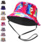 Chapeau bob réversible unisexe avec ficelle, chapeau de pêcheur d'été tendance double face en coton, chapeaux de pêcheur de voyage pour femmes, hommes, garçons et filles, rose, taille unique