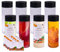 LFBEST Lot de 8 Bouteilles de jus en Plastique, 300 ML, Bouteilles en Plastique Pet Transparentes, Bouteilles de Boissons vides réutilisables, avec couvercles Noirs et 8 étiquettes, pour jus, Lait
