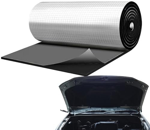 Tapis d'isolation pour Voiture – Insonorisation Thermique, Bouclier Thermique, barrière Anti-Bruit | Mousse d'isolation Automobile Multicouche, Tapis insonorisant Ignifuge pour intérieur de véhicule,