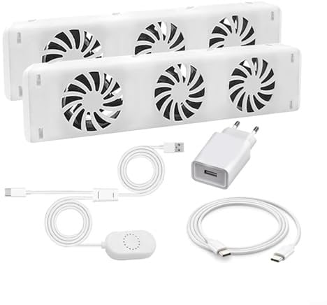 URPIZY Heizkörper Ventilator Lüfter, Intelligenter Heizkörperverstärker Erhöhen Die Effizienz Der Heizung Und Sparen Energie Für MXRV-S01 Kühlgebläse-Anzug(MXRV-S02 (Duo-set))(MXRV-S02 (Duo-set))