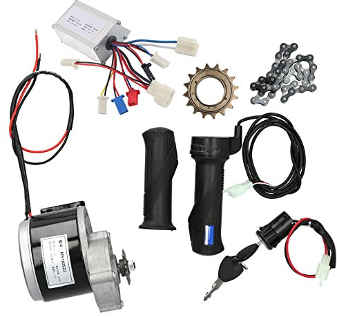 Electric Scooter Kit Forward Reverse Conversion Kit DIY Brush Motor Set Electric Conversion Kit for Electric Scooter 24V 250W