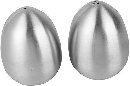Garneck 2piezas Saleros Acero Huevo Forma Pimenteros Especias y Decorativo Para Mesa Hogar