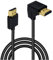 TECHZOCO Cable HDMI 4K 90 grados, Cable HDMI 2.0, Cable HDMI alta velocidad, 4K Ultra HD 2160p (30 Hz), Cable HDMI contactos dorados, Compatible PC, PS4, PS5, Xbox, Smart TV, Negro, 1 Metro