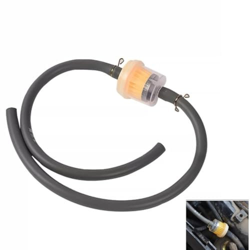 Kit de línea de combustible de 2 m Ø 8 mm – Incluye 2 filtros de combustible de 8 mm y 10 abrazaderas de sujeción – ideal para motores Kawasaki, Kohler y Briggs & Stratton