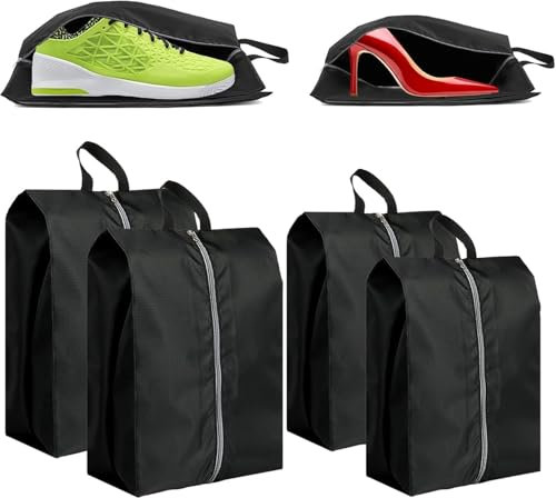 GIUSOBG Bolsas Zapatos 4 Pzs Bolsa Zapatos Viaje Portátil Prueba de 42x24x18 cm GrandesImpermeabile Humedad Bolsas para Guardar Bolso a Prueba de Polvo, Adecuado para Uso Diario y Senderismo