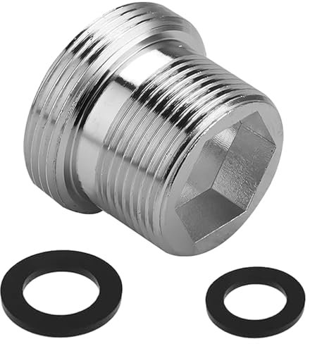 Adattatore per Rubinetto con Filettatura Esterna da M20 a M22 - Nipplo Doppio in Ottone Antigoccia per Filtri Dell'acqua, Nebulizzatori e Irrigatori da Giardino