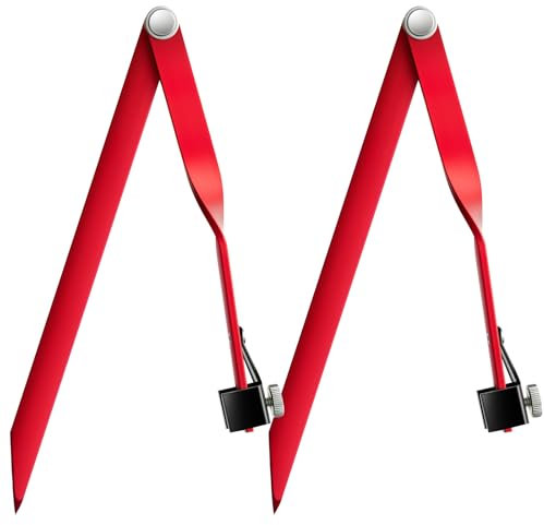 Yaocom 2 Pcs Small Aluminum Radius Marker Soap Stone Flange Wizard Level up to 11 Inches Radius for Pipes up to 22 Inches Diameter