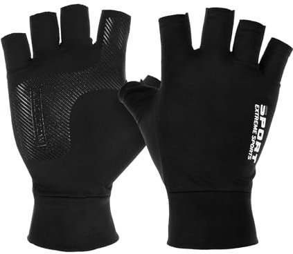 JIYIN Gants de protection UV, protection UV, mitaines, mitaines, gants de vélo, gants courts, gants de sport, gants de protection solaire, mitaines pour conduite, golf, cyclisme, hommes et femmes