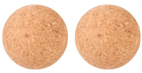 JIHUOO Lot de 2 bouchons en liège pour pots en verre de 6 cm, bouchons en forme de boule extra grands pour bouteilles de vin, bouchons de rechange en liège pour bouteilles de whisky en verre, bouchons