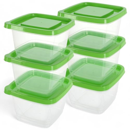 MIJOMA Frischhaltedosen Set 6-teilig – BPA-frei, stapelbar & mikrowellengeeignet – Vorratsdosen Kunststoff luftdicht für Küche & Meal Prep (1360 ml)