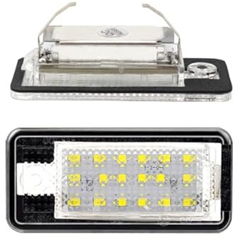 Kennzeichenbeleuchtung, Kennzeichenleuchte 2 stücke Kennzeichenbeleuchtung Passend für Audi A3 A4 S4 RS4 B6 B7 A6 RS6 S6 C6 S5 Q7 A8 S8 Fehlerfreie Kennzeichenleuchte