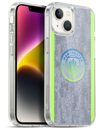 Head Case Designs Officially Licensed Manchester City Man City FC Third 2025/26 Badge Kit Gel Case [Military Grade Protection] Compatible With Apple iPhone 14