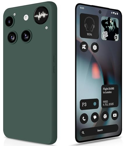 GiiYoon Hülle für Nothing Phone 3, grün | Silicone Case, Seidig Weiches Gefühl, Stoßschutz, Kratzfest, Mikrofaser-Innenfutter
