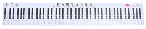 Klaviertastatur Papierdiagramm für 88 Tasten, Übungstabelle für Anfänger | Pvc, Wasserfest und Farbecht, Aufrollbar, für Unterricht und Üben Am Klavier