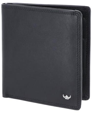 Golden Head Leder Kartenetui Polo RFID Protect Kombischeintasche ohne Münzfach 1255 Schwarz