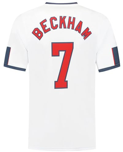 England Fußball Trikot Beckham Heim - 1998 - Jungen - Sportsachen - Geschenk - Sport t Shirt - Sportbekleidung - Größe S