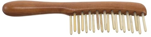 Ciieeo Holz Kopfhautmassagekamm mit Ergonomischem Griff Grobzinkiger Haarkamm für Sanfte Haarpflege und Entwirren Massagegerät für Männer und Frauen zur Kopfhautstimulation