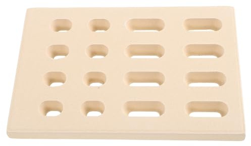 AKOOSY Keramik Flammenverteiler für Gasgrill, Beige, Hitzebeständig