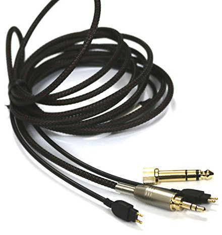 KetDirect Replacement Cable For Sennheiser Headphones HD650, HD600, HD580 HD535, HD545, HD565, HD265 HIFI stereo Audio upgrade Cords 300cm/9ft Black
