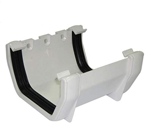 FLOPLAST 114mm Square Union Gutter Bracket - White - Pack of 2