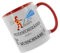 Crealuxe Kaffeetasse 'Die besten Feuerwehrmänner heißen (Wunschname)' personalisiert, Spruchtasse, hochwertige Keramiktasse (Rot)