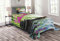 ABAKUHAUS Spa Tagesdecke Set, Bambus-Baum Orchid Steine, Set mit Kissenbezügen Waschbar, für Einselbetten 170 x 220 cm, Lindgrün