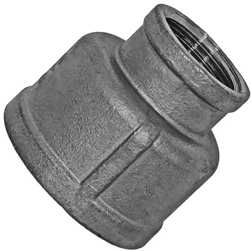 MegaHaustechnik Reduziermuffe, 2“ x 1 1/2“ IG, Gewindefitting Edelstahl | V4A, Trinkwasser geeignet, Innengewinde reduziert, Rohr, rostfrei INOX Reduzierung Kupplung Reduktion