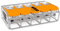 30 Stück Wago 221-615 Verbindungsklemme 5 Leiter mit Betätigungshebel 0,5-6 qmm kleine Bauform, transparent