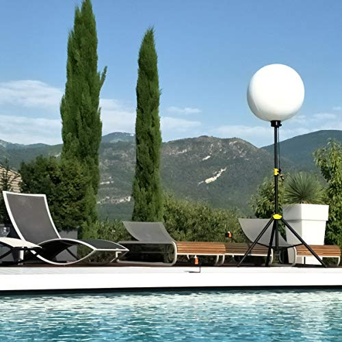 ORIZEO Ballon éclairant uniforme LED 200w Lumineux Mobile gonflable pour Terrasse et Jardin Angle d'éclairage 360° Lampadaire extérieur LED Conçu et Fabriqué en France