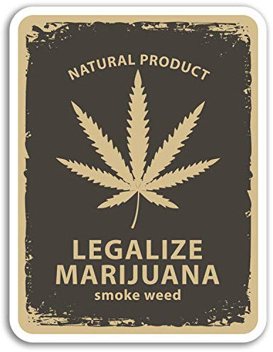 2 x 10cm Marihuana Vinyl Aufkleber - Weed Dope Fun-Aufkleber Laptop Gepäck # 17757 (10 cm groß)