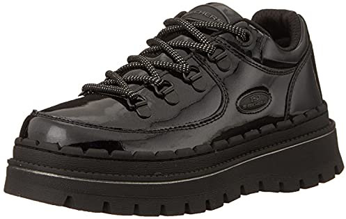 Skechers Jammers Cool Block Damen Sneaker Memory-Schaum Mode-Stiefel, Schwarz Lack, 37.5 EU