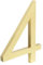 HASWARE Número de casa flotante de 6 pulgadas (15 cm) Números de puerta con estilo Placa del alfabeto Números de dirección de casa de la calle (5, Dorado)