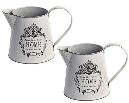 BESTonZON 2st Vintage Eisenvase Vintage Krug Blumenvase Rustikaler Sukkulententopf Metallkaktus Pflanzgefäße Blumenkübel Deko-milchkanne Milchkanne Vase Rustikale Eiserne Vase Jahrgang