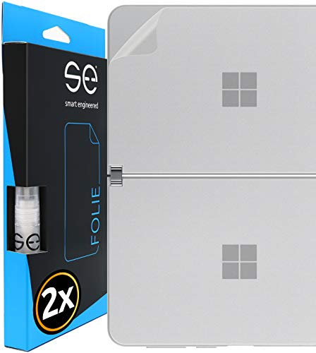 2x se® 3D SCHUTZFOLIE Rückseite Entspiegelt für Microsoft Surface Duo ,Anti-Staub, Backcover, einfache blasenfreie Installation, Ultra-Klar,Schutz vor Schmutz, Stoß-Kratzfest, aus Deutschland