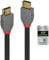 LINDY 36952 - HDMI-Kabel 2.1 Anthra Line High Speed 1 Meter mit Ethernet, 10k@120Hz HDMI 2.1 3D 1080p HDCP 2.3 120Hz 144Hz HDR ARC CEC ATC, ATC-getestet, TV OLED, Monitor, Xbox, Blu-Ray, Soundbar