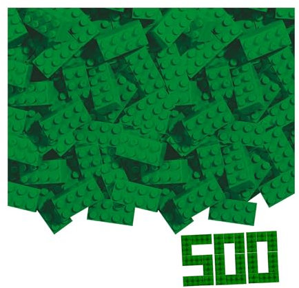 Blox 500 Green Building Blocks for Children Aged 3+, 8 Bricks in Box,, Fully Compatible with Many Other Manufacturers