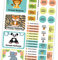 50 x Namensaufkleber mit Wunschname personalisiert Aufkleber Set mit Kinder Name Beschriftung Schule Kindergarten Kleidung Sticker wasserfest (19 Zootiere)