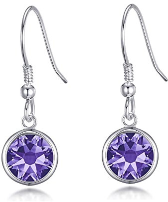 Philip Jones Light Purple Crystal Drop Earrings Created with Zircondia® Crystals