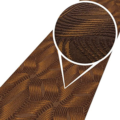 ANRO Teppich Teppichläufer Flur Schlafzimmer Küche Wohnzimmer Küchenläufer Küchenteppich rutschfest Meterware Anton Julianna Braun 67 x 500cm Neuheit