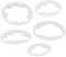 5 Pièces Nuage Emporte Piece Patisserie, Plastique Emporte Piece Biscuit, Emporte Pièce Rond, pour Boulangerie Fondant Biscuits Décoration Gâteau de Anniversaire Mariage