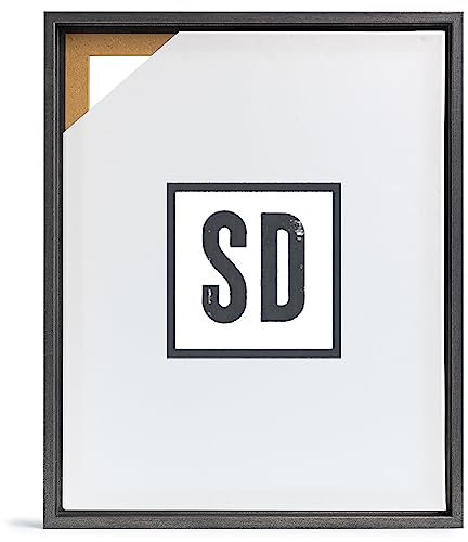 Stallmann Design Cadre à joint d'ombre pour châssis | 80x100 cm | Aspect acier | MDF cadre pour toiles avec effet de profondeur | avec accessoires de montage | Cadre sans verre ni dos d'âne